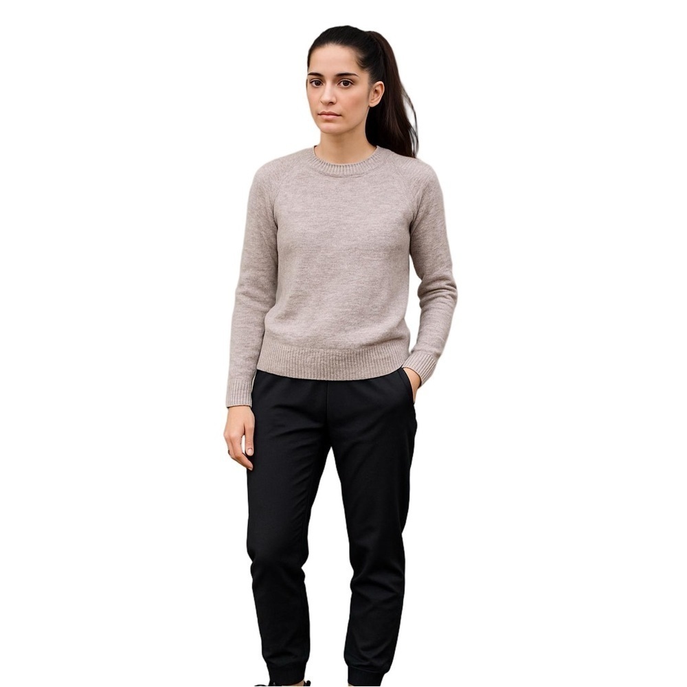 Lululemon Pink Gray Cotton Blend Crewneck Sweater XS